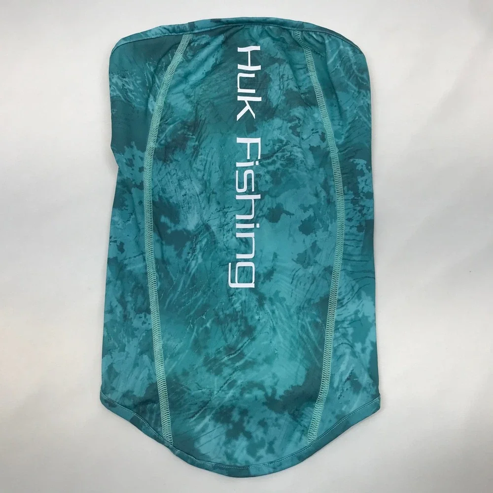 Huk Performance Fishing Neck Gaiter Teal Aqua Sun Mask One Size 5675